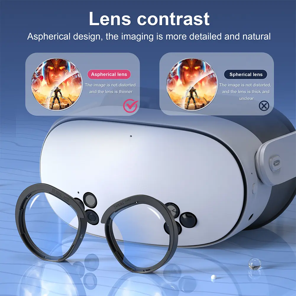 For Meta Quest 3S VR Glasses Lens Protector Frame Anti-Scratch Anti-Blue Light Lenses Magnetic Prevent Eyeglass From Scratching