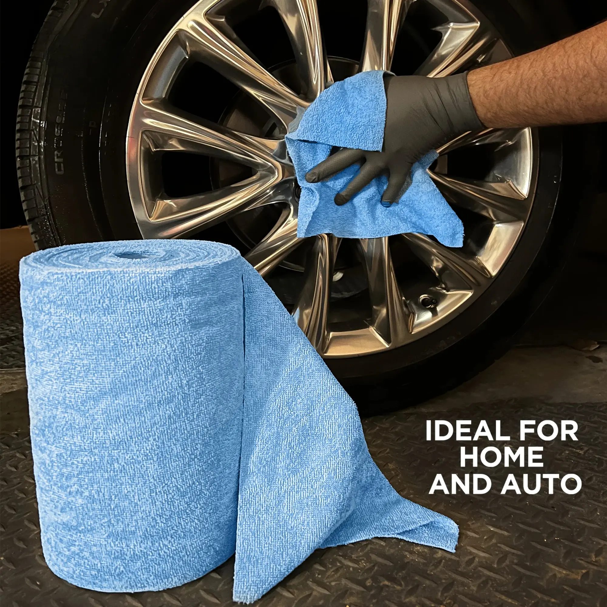 Tear Away Car Wash Multi-Purpose Microfiber Towel Roll, 75 Pack