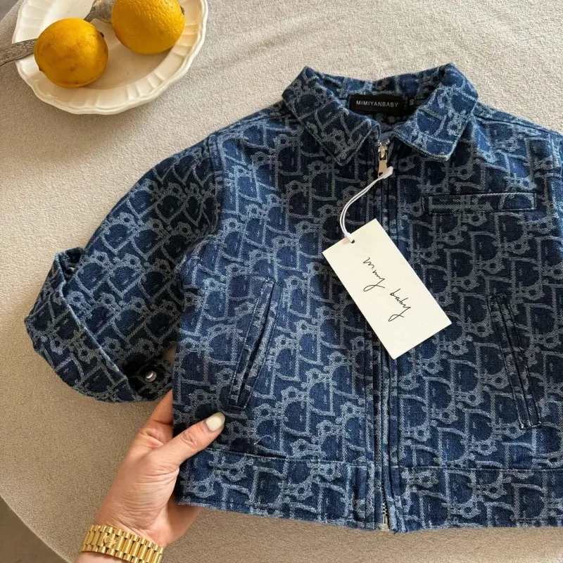 Boys' Denim Jacket, Coat, 2025 High-quality Top Jacket, Spring and Autumn Outdoor Windproof Children's Birthday Gift Clothing