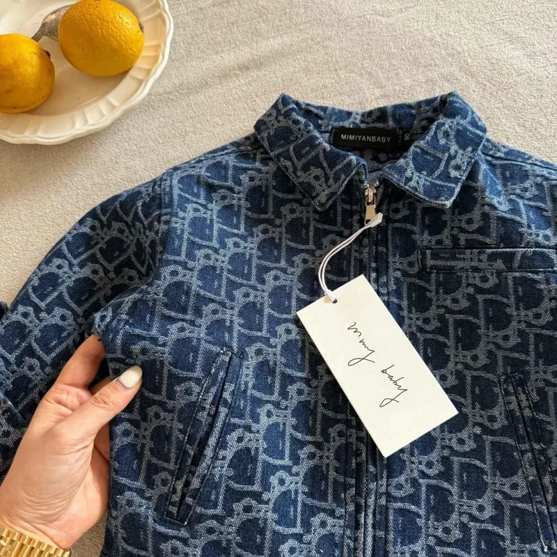 Boys' Denim Jacket, Coat, 2025 High-quality Top Jacket, Spring and Autumn Outdoor Windproof Children's Birthday Gift Clothing