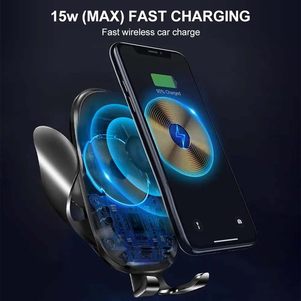 15W Wireless Charger Car Phone Holder In Car Air Vent Mount For iPhone 14 13 12 X Pro Max Xiaomi Huawei Fast Charging