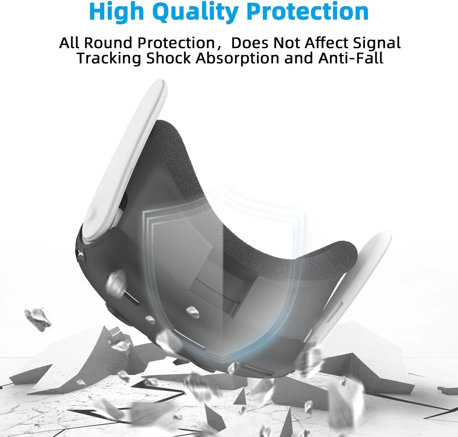 Soft Full Protection Silicone VR Front Protective Cover For Meta Quest 3 VR Accessories Idea Gift Christmas Gift