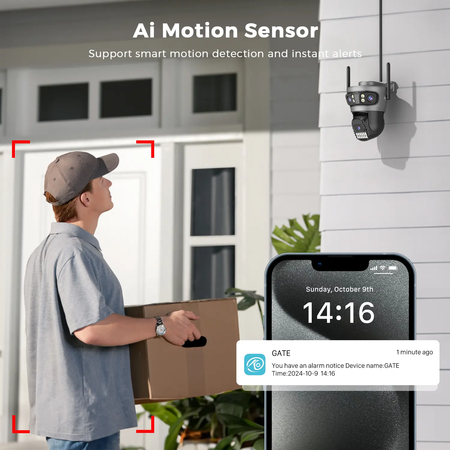O-Kam pro 15MP Wifi Outdoor Camera Auto Tracking Multi Screens 5X Digital Zoom PTZ Security CCTV Surveillance