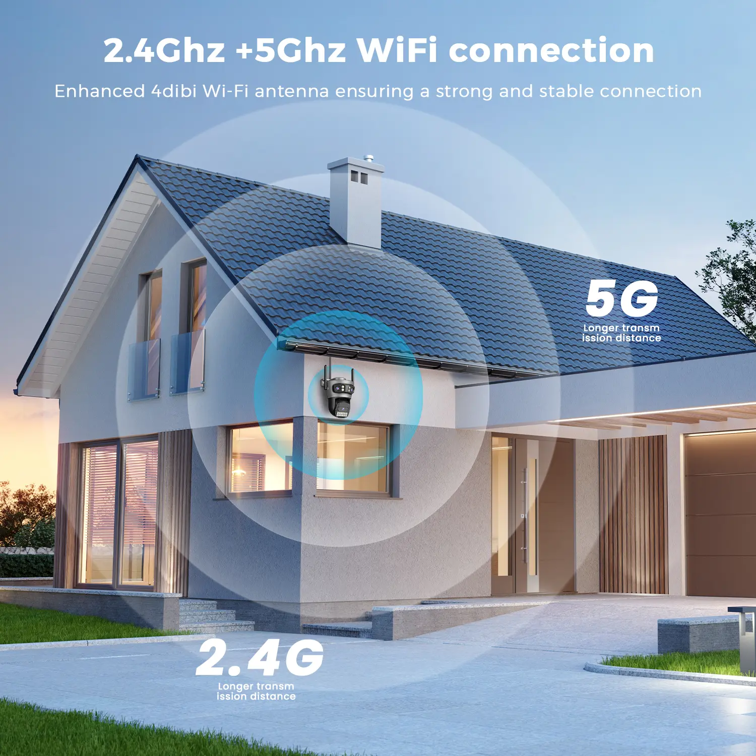 O-Kam pro 15MP Wifi Outdoor Camera Auto Tracking Multi Screens 5X Digital Zoom PTZ Security CCTV Surveillance