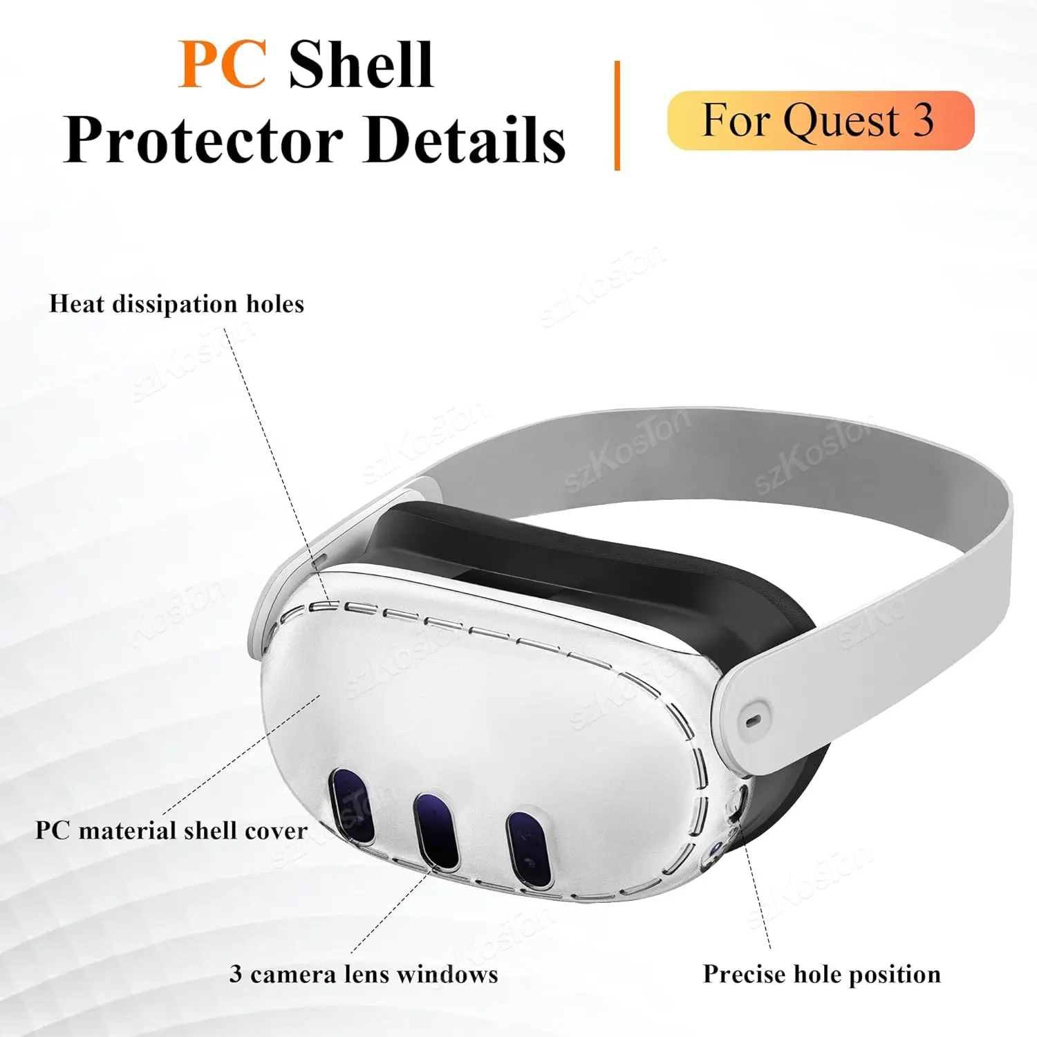 VR Lens Protection Kit for Meta Quest 3 VR Helmet Clear Protective Cover Anti-scratch Film Lens Cover for Quest 3 Accessories