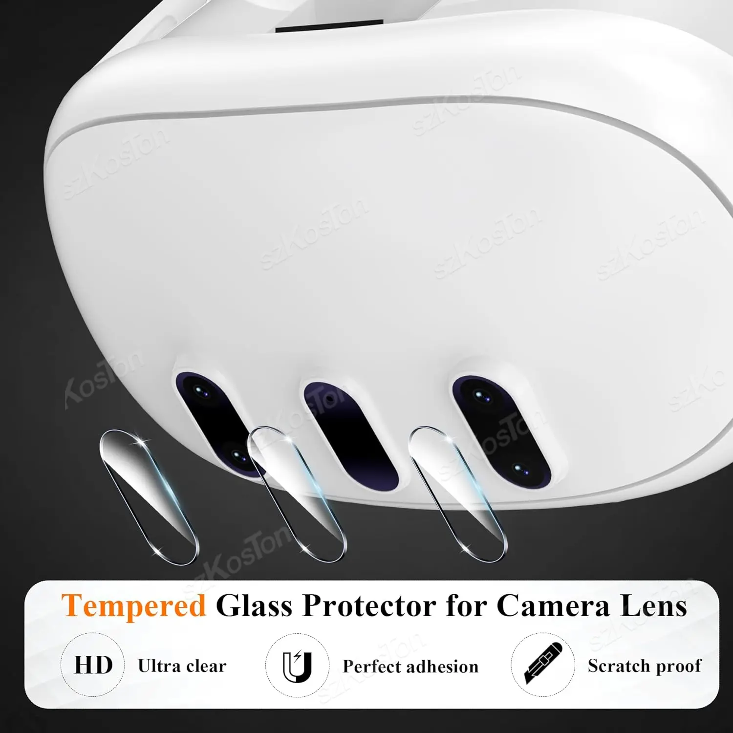 VR Lens Protection Kit for Meta Quest 3 VR Helmet Clear Protective Cover Anti-scratch Film Lens Cover for Quest 3 Accessories