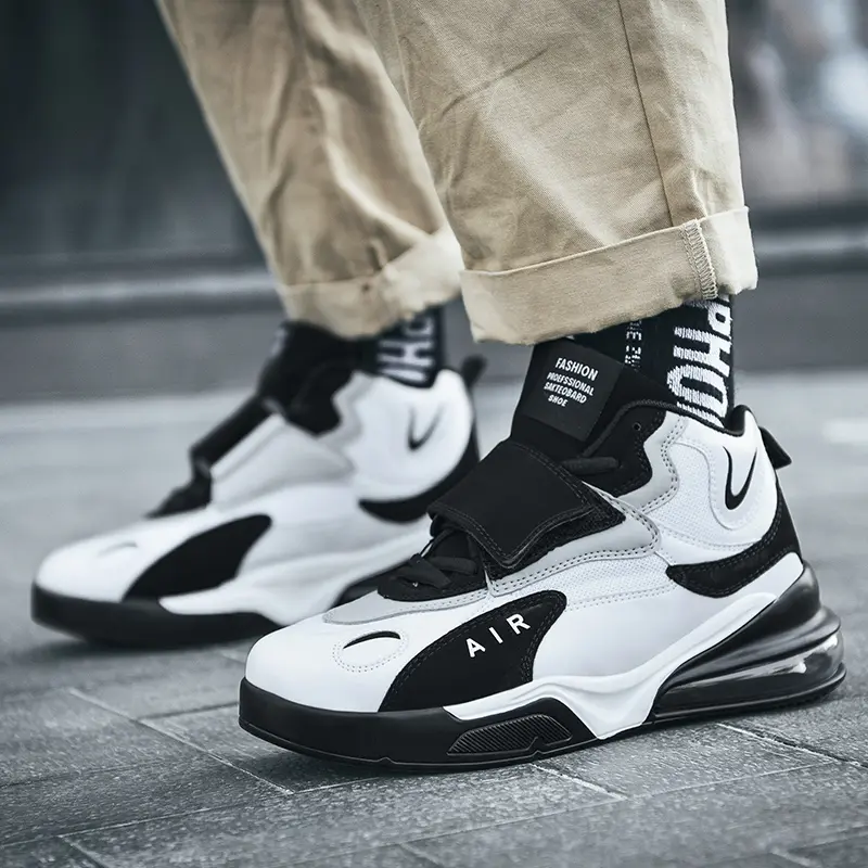 Men's Brand Palm Air Cushion Basketball Boots Basket Casual Mid-Top Trendy Designer Outdoor Sports Sneakers Large Size Men Shoes
