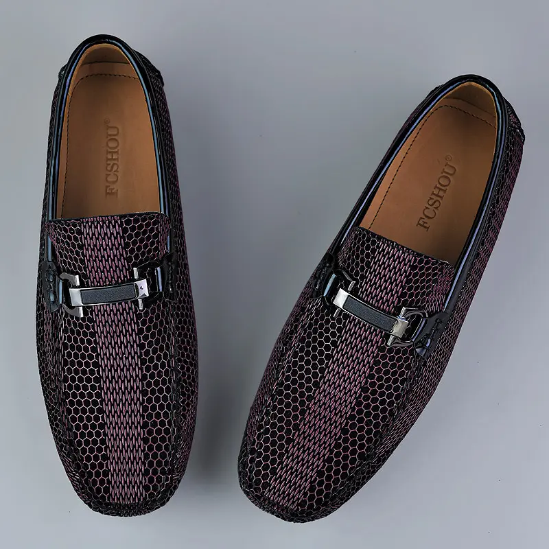 LUXURY BRAND MEN GENUINE LEATHER SHOES DESIGNER DRIVING MOCCASINS LOAFERS DRESS SHOES SLIP ON WEDDING OFFICE CASUAL SHOE FOR MAN