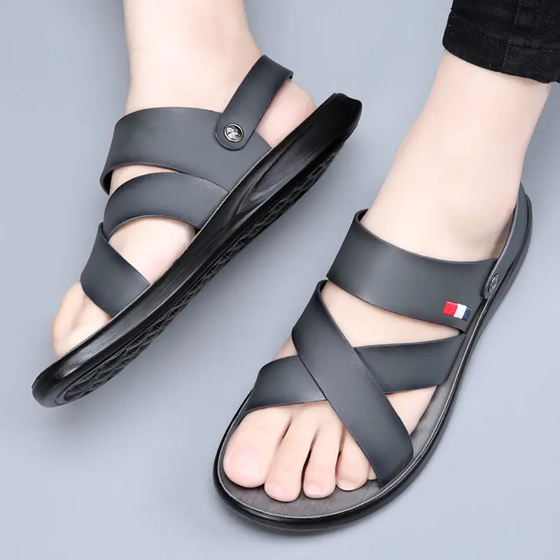 Classic Summer 2023 Men's Sandals Genuine Leather Cowhide Outdoor Handmade Slippers for Men Beach Designer Sneakers Casual Shoes