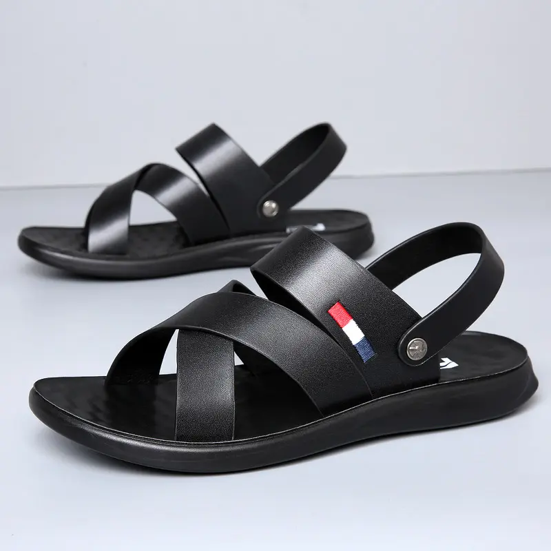 Classic Summer 2023 Men's Sandals Genuine Leather Cowhide Outdoor Handmade Slippers for Men Beach Designer Sneakers Casual Shoes