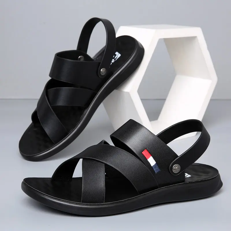 Classic Summer 2023 Men's Sandals Genuine Leather Cowhide Outdoor Handmade Slippers for Men Beach Designer Sneakers Casual Shoes