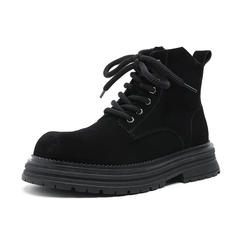 men fashion party prom dress cowboy boots cow suede leather shoes outdoors desert boot spring autumn platform ankle botas hombre