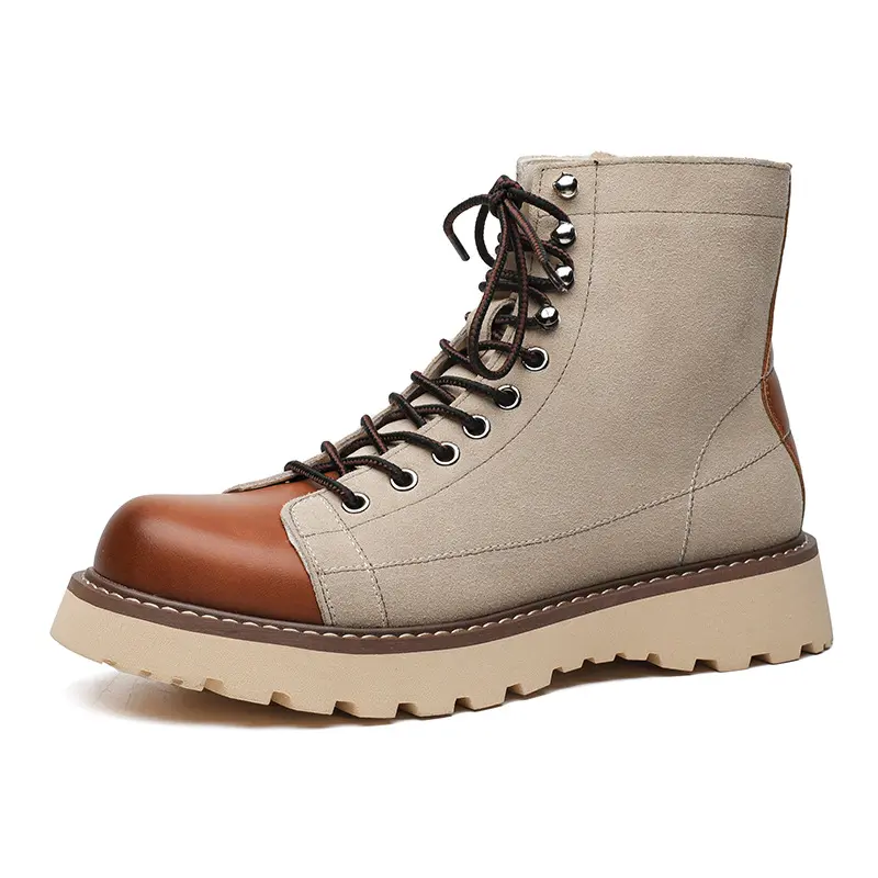 men fashion cow suede leather boots brand designer shoes party prom dress cowboy tooling boot spring autumn platform ankle botas