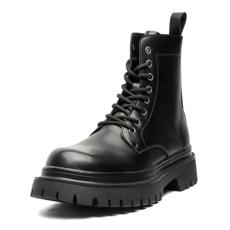 England style mens casual party nightclub high motorcycle boots genuine leather shoes cowboy platform boot handsome long botas