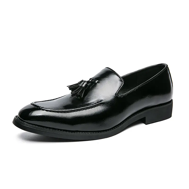 Korean style mens shoes leisure slip-on tassels shoe breathable black red loafers summer genuine leather sneakers chaussures man
