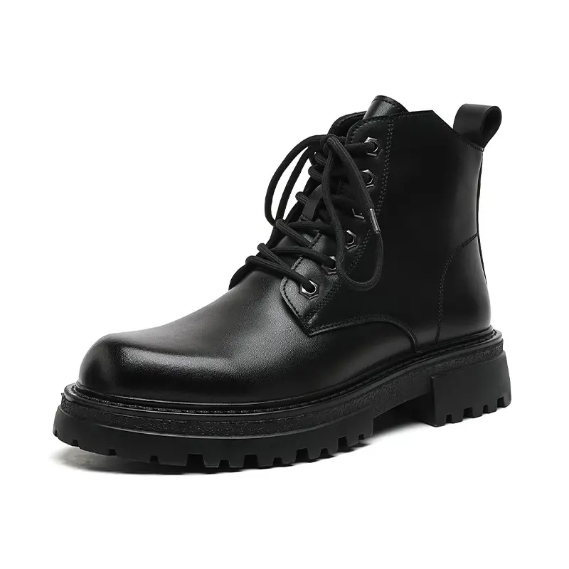 men's casual business office original leather boots autumn winter shoes cowboy platform boot spring autumn ankle botas masculina