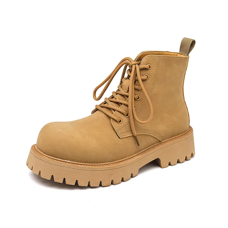large size men's casual tooling work boots original leather shoes cowboy platform desert boot outdoors autumn winter ankle botas