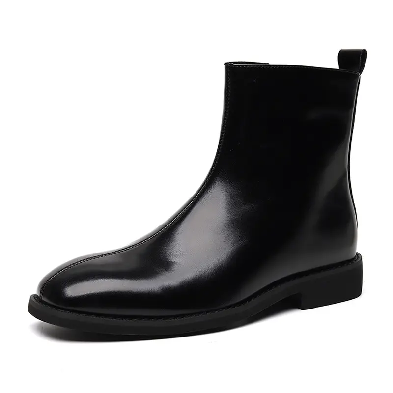 England style men's casual chelsea boots black stylish original leather shoes party banquet dress cowboy boot ankle botas hombre