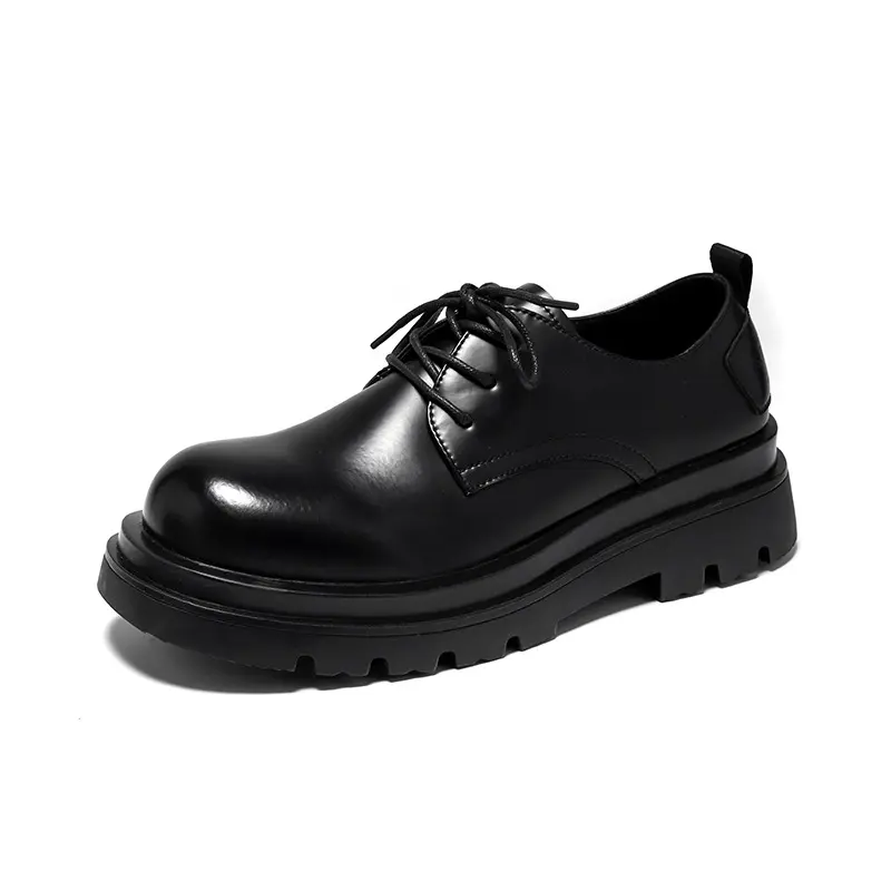 men's casual business wedding dresses original leather shoes black tide platform shoe breathable sneakers gentleman footwear man