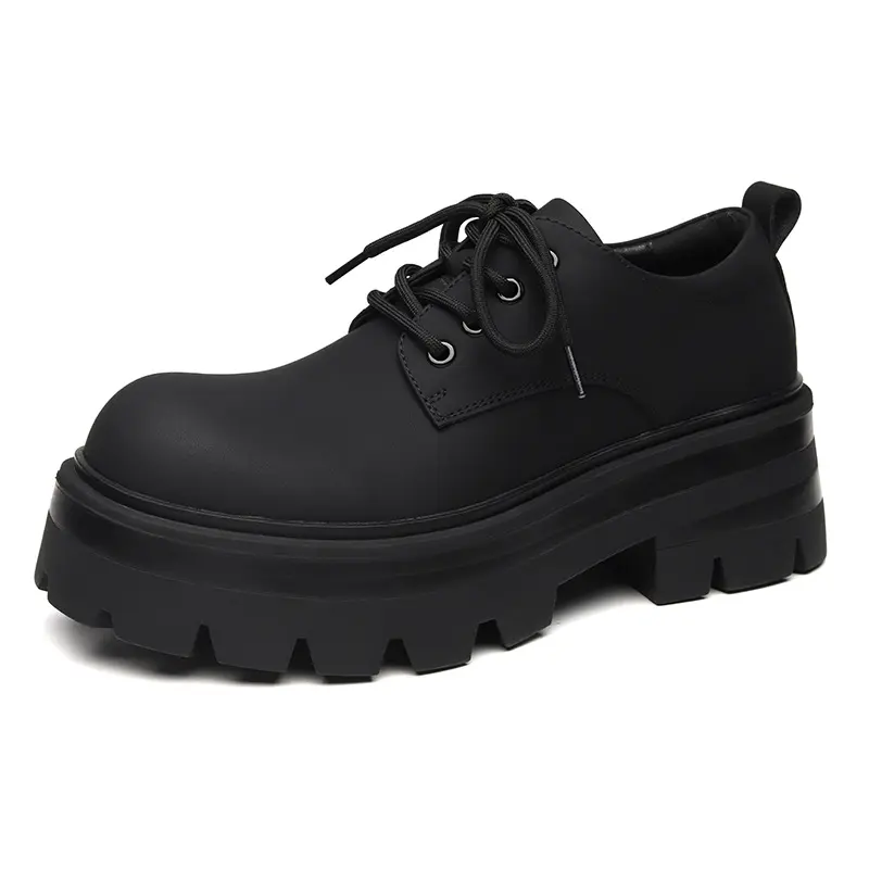men luxury fashion wedding party dress platform shoes lace-up original leather oxfords shoe black white sneakers cool footwear