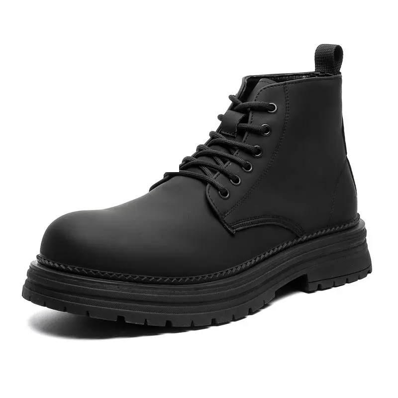 men's casual autumn winter boots black trendy original leather shoes party prom dress cowboy platform boot cool ankle botas male