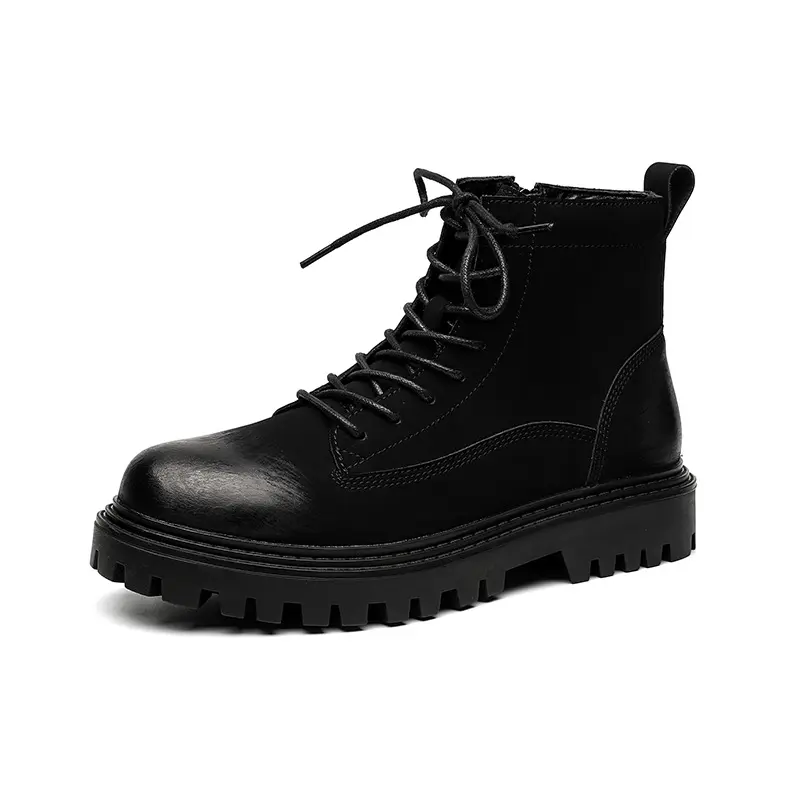 England style mens casual platform boots black stylish natural leather shoes party prom dress cowboy ankle boot cool short botas
