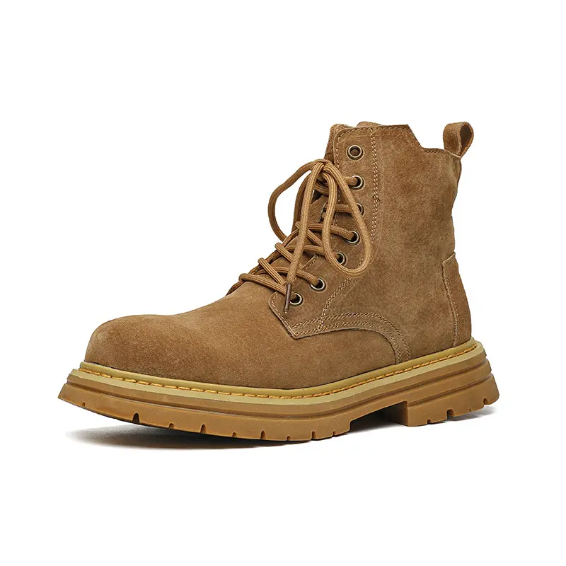 mens casual desert boots breathable cow suede leather shoes outdoors cowboy tooling work boot spring autumn platform ankle botas