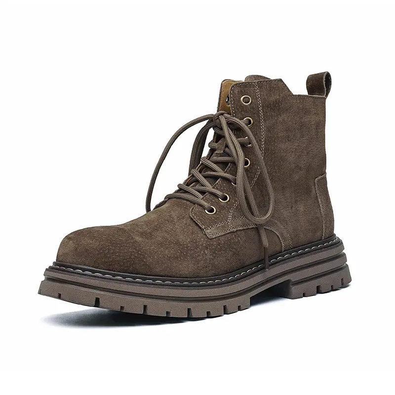 mens casual desert boots breathable cow suede leather shoes outdoors cowboy tooling work boot spring autumn platform ankle botas