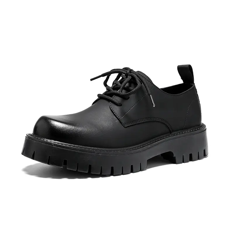 England style men fashion wedding party dress original leather shoes lace-up derby shoe breathable platform footwear gentleman