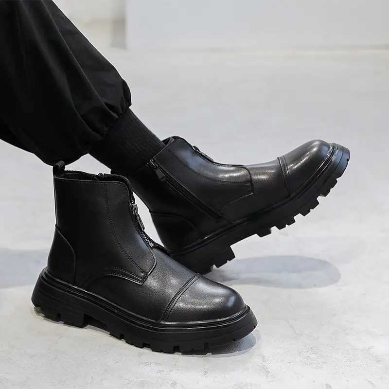 men's casual party prom dress chelsea boots designer soft leather shoes cowboy spring autumn boot handsome platform ankle botas