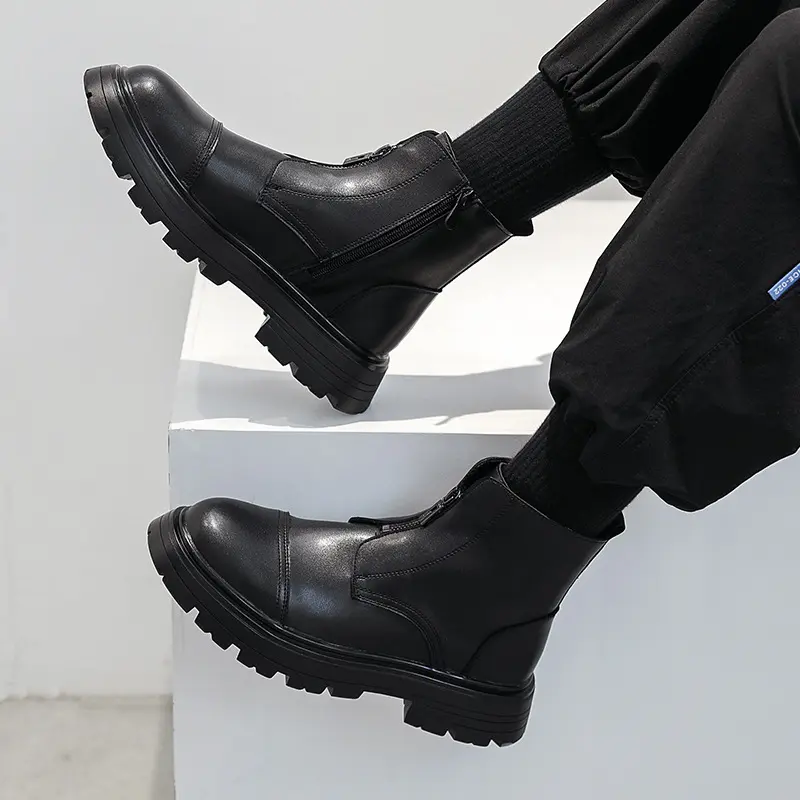 men's casual party prom dress chelsea boots designer soft leather shoes cowboy spring autumn boot handsome platform ankle botas