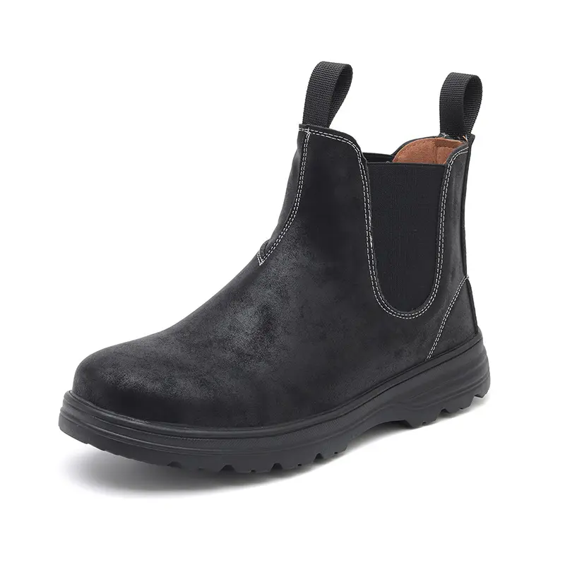 men fashion party prom dress chelsea boots slip-on genuine leather shoes cowboy platform boot black stylish ankle botas hombre