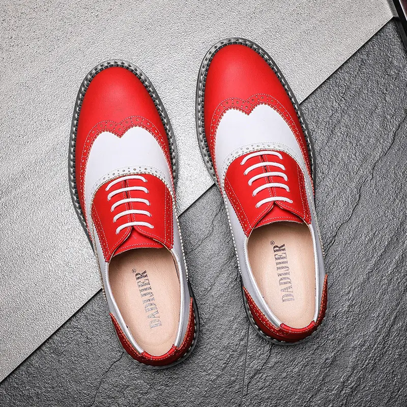 2022 Spring Autumn Fashion Trend Casual Men Shoes Business British Formal Dress Real Leather Shoe Wedding Brogue Loafers Oxfords