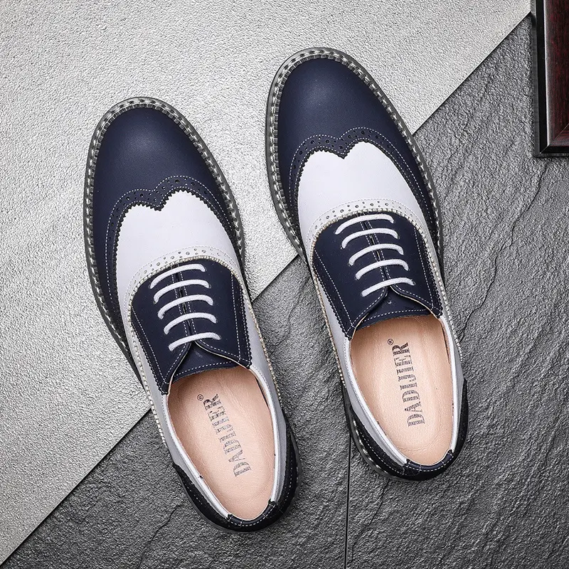 2022 Spring Autumn Fashion Trend Casual Men Shoes Business British Formal Dress Real Leather Shoe Wedding Brogue Loafers Oxfords