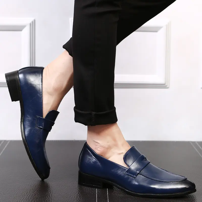 Yomior Bespoke Fashion Men Leather Shoes Handmade Men's Dress Brogue Shoe Classic Loafers Footwear Business Party Office Wedding