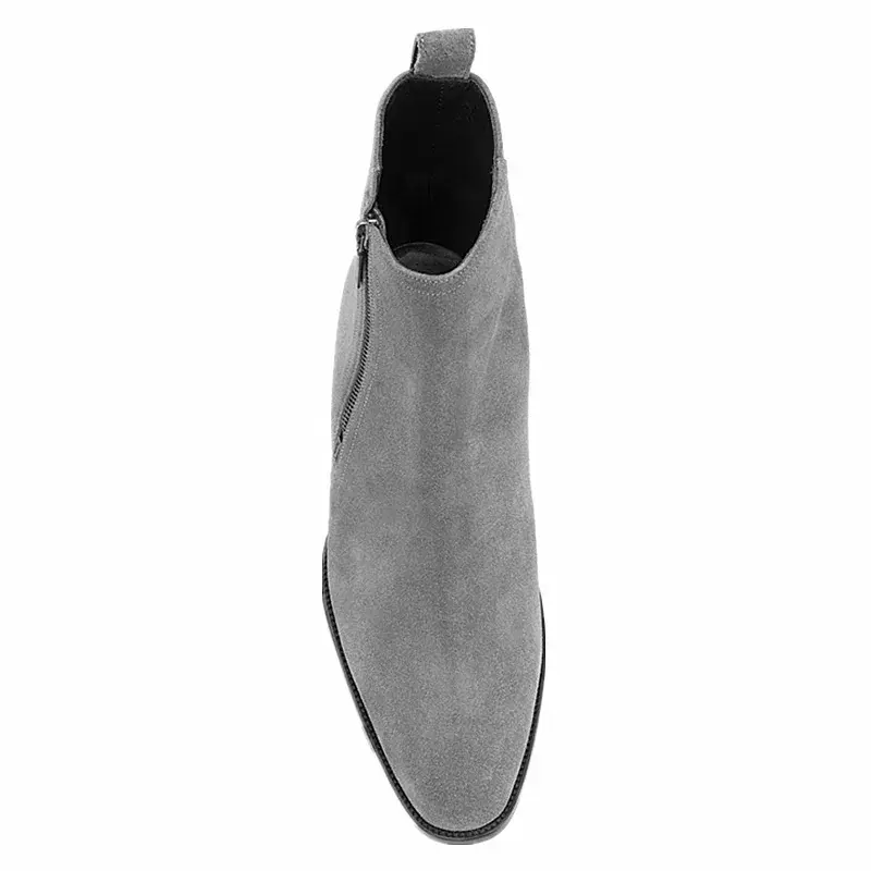 New High Quality British Men Casual Shoes Spring Winter Fashion Lace-up Dress Ankle Boots Pointed Toe Real Leather Chelsea Boots