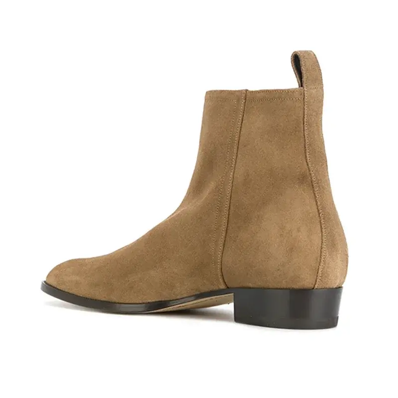 New High Quality British Men Casual Shoes Spring Winter Fashion Lace-up Dress Ankle Boots Pointed Toe Real Leather Chelsea Boots