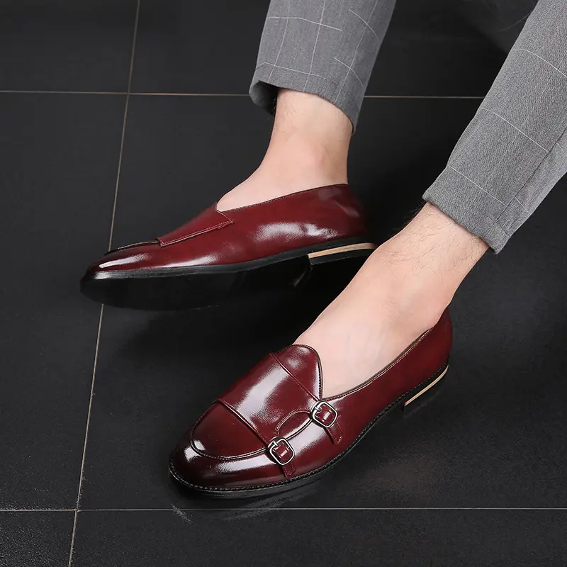 Yomior Classic Business Flat Shoes Men Designer Formal Dress Leather Shoes Men's Loafers Christmas Party Wedding Shoes Big Size
