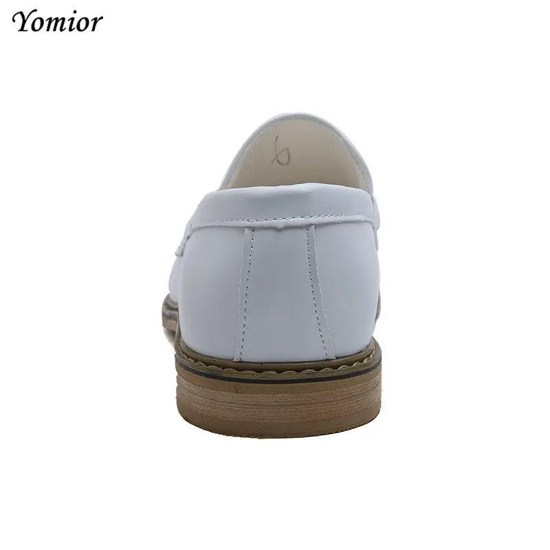 Fashion Italian New Men Leather Shoes Formal Office Dress Shoes High Quality Party Wedding White Brown Footwear Oxfords Loafers
