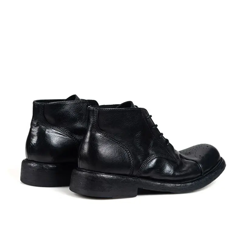 Luxury Top Quality Goodyear Cow Leather Men Boots Autumn Winter Vintage British Tooling Men Shoes Military Motorcycle Boots
