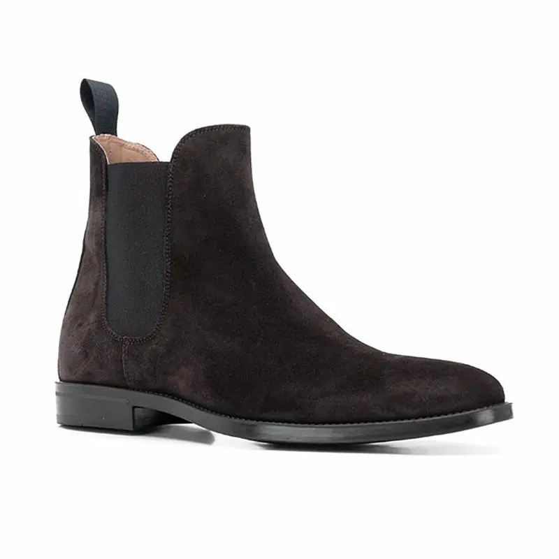 Handmade Classic Vintage Designer Cow Leather Men Ankle Boots Fashion Autumn Winter Quality Chelsea Boots Dress Platform Boots