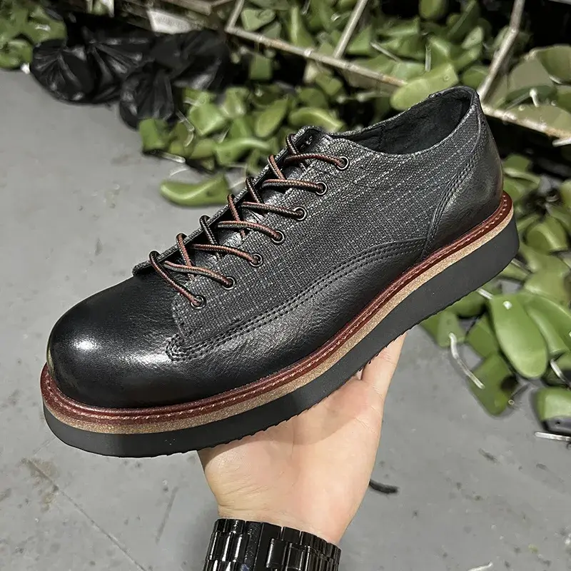 2025 Vintage British Men Casual Shoes Top Quality Handmade Japanese Luxury Cow Leather Ankle Boots Outdoor Tooling Desert Boots