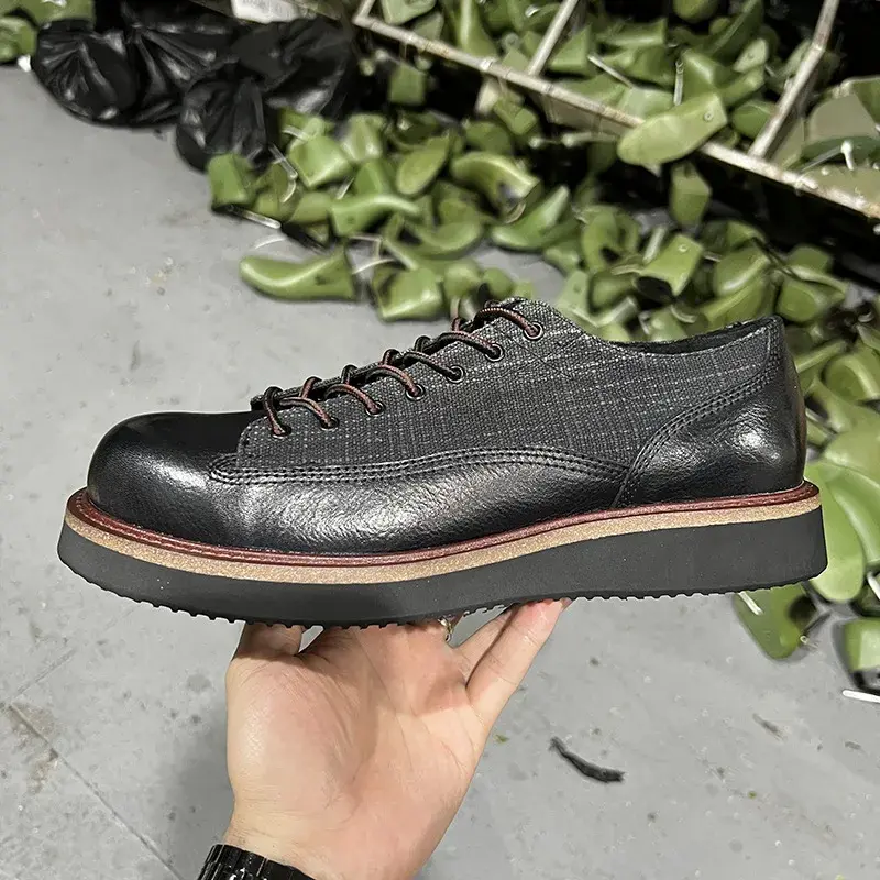 2025 Vintage British Men Casual Shoes Top Quality Handmade Japanese Luxury Cow Leather Ankle Boots Outdoor Tooling Desert Boots