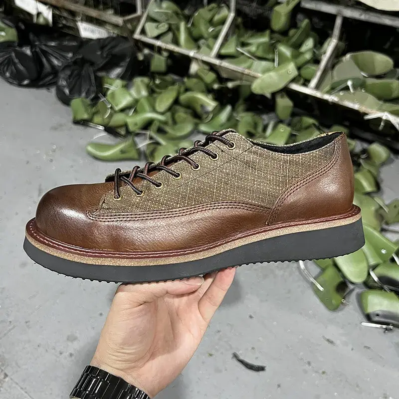 2025 Vintage British Men Casual Shoes Top Quality Handmade Japanese Luxury Cow Leather Ankle Boots Outdoor Tooling Desert Boots