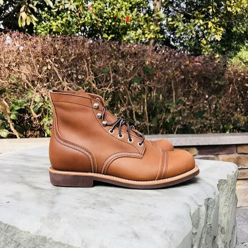 New High Quality Handmade Men Ankle Boots Real Cow Leather Spring Autumn Outdoor Work Desert Boots Shoes Motorcycle Boots