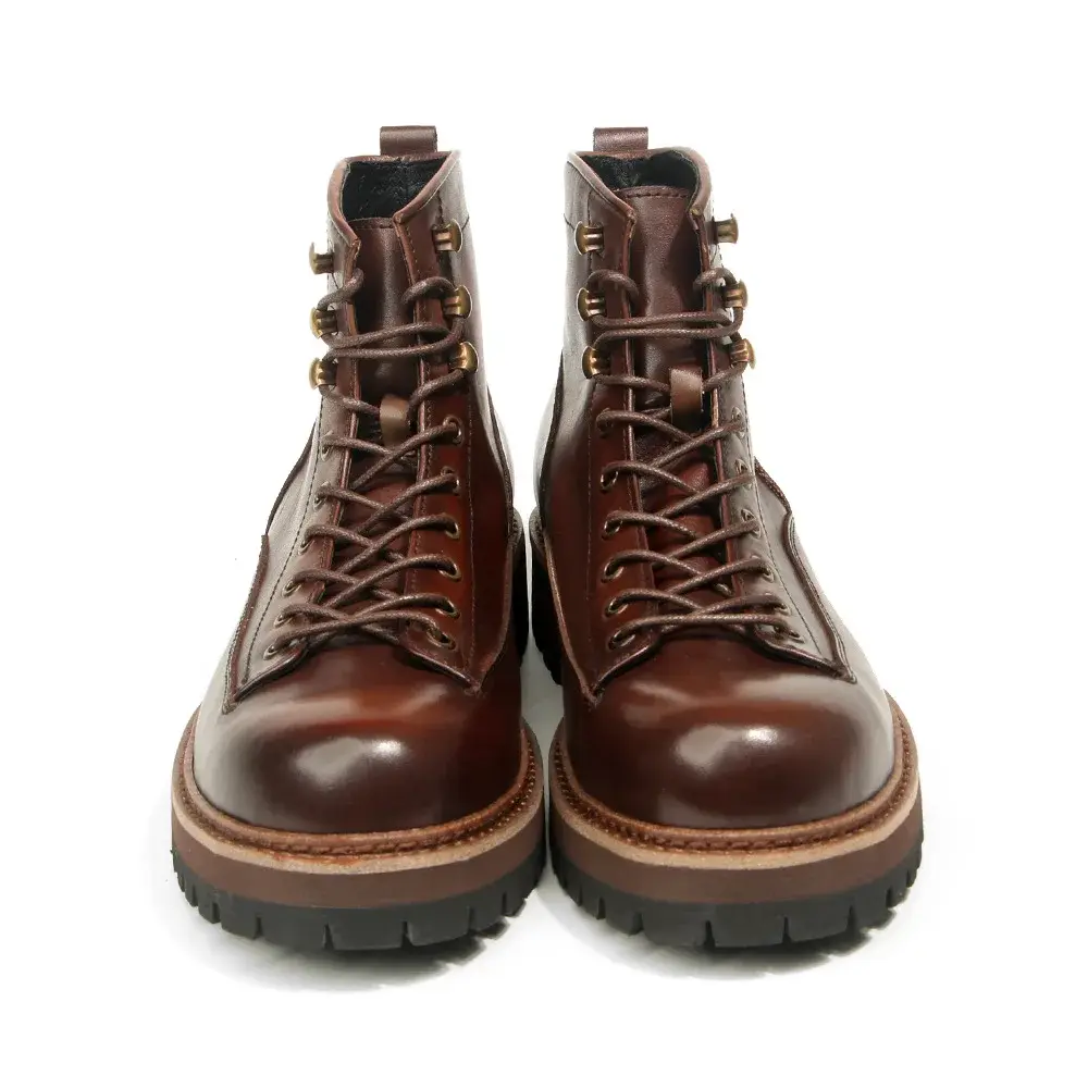 Handmade Cow Leather Vintage Biritsh Men Ankle Boots Autumn Winter Tooling Shoes Luxury Business Motorcycle Boots High Quality