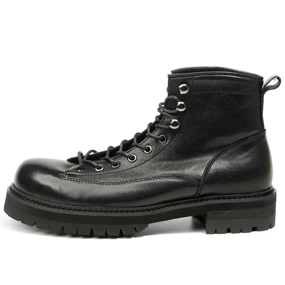 Handmade Cow Leather Vintage Biritsh Men Ankle Boots Autumn Winter Tooling Shoes Luxury Business Motorcycle Boots High Quality