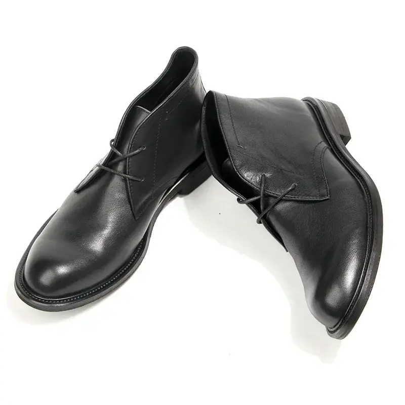 Men Cow Leather Shoes Vintage British Autumn Winter Outdoor Work Ankle Boots Fashion High Quality Desert Boots Motorcycle Boots