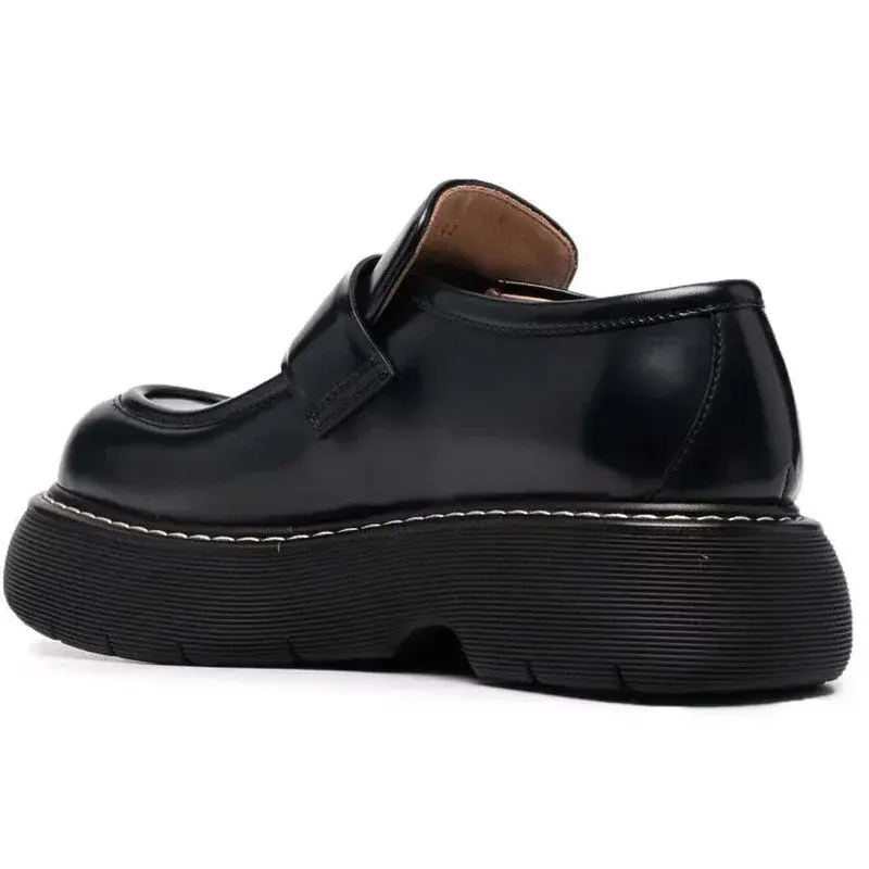 New Handmade Luxury Brand Top Quality Men Casual Cow Leather Shoes British Slip-On Breathable Loafers Thick Bottom Fashion Boots