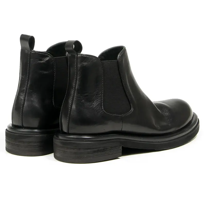 New Handmade Men Real Cow Leather Shoes Men Ankle Boots Autumn Winter Luxury Vintage British Tooling Chlesea Boots Platform Boot